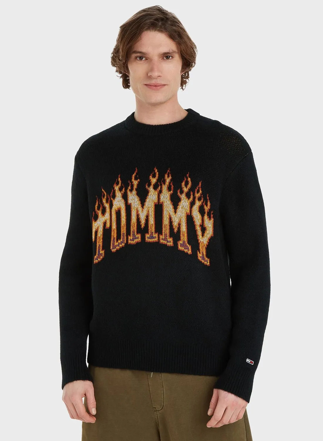 TOMMY JEANS Graphic Crew Neck Sweater