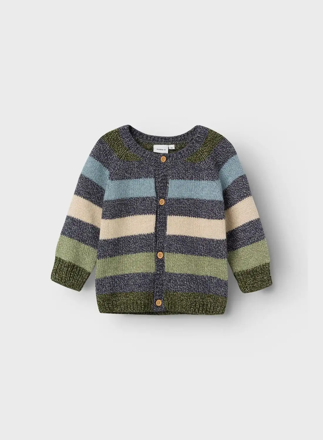 NAME IT Kids Striped Knitted Cardigan