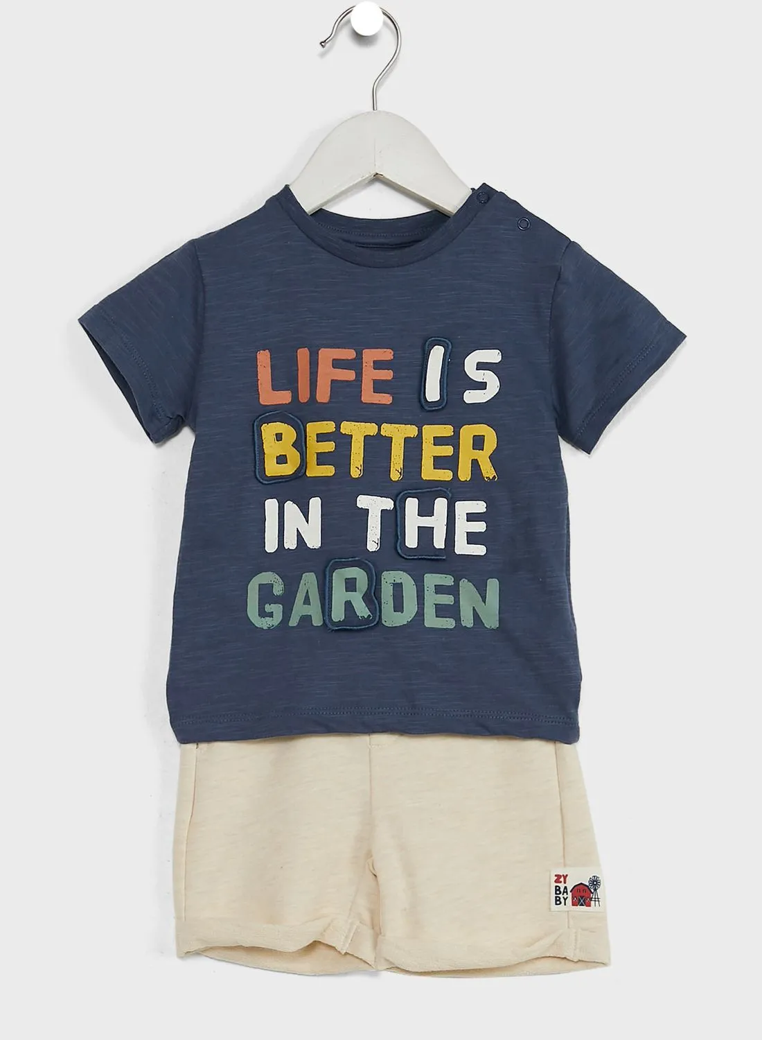 Zippy Infant Slogan T-Shirt & Shorts Set