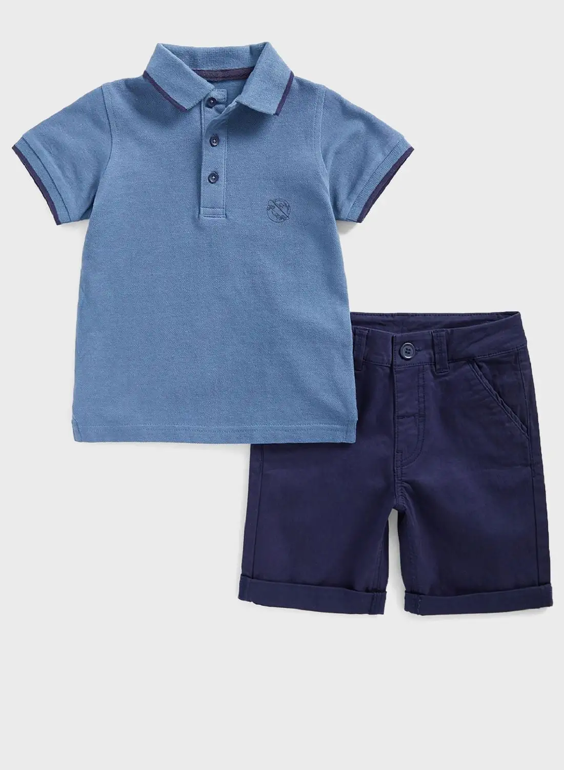 mothercare Kids Essential Polo & Chino Shorts Set