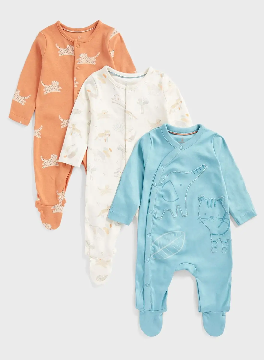 mothercare Infant 3 Pack Assorted Onesies