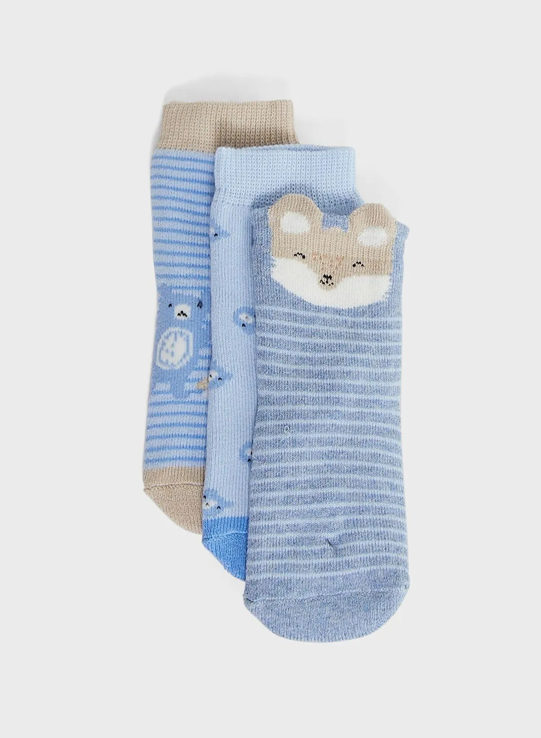 mothercare Infant 3 Pack Assorted Socks
