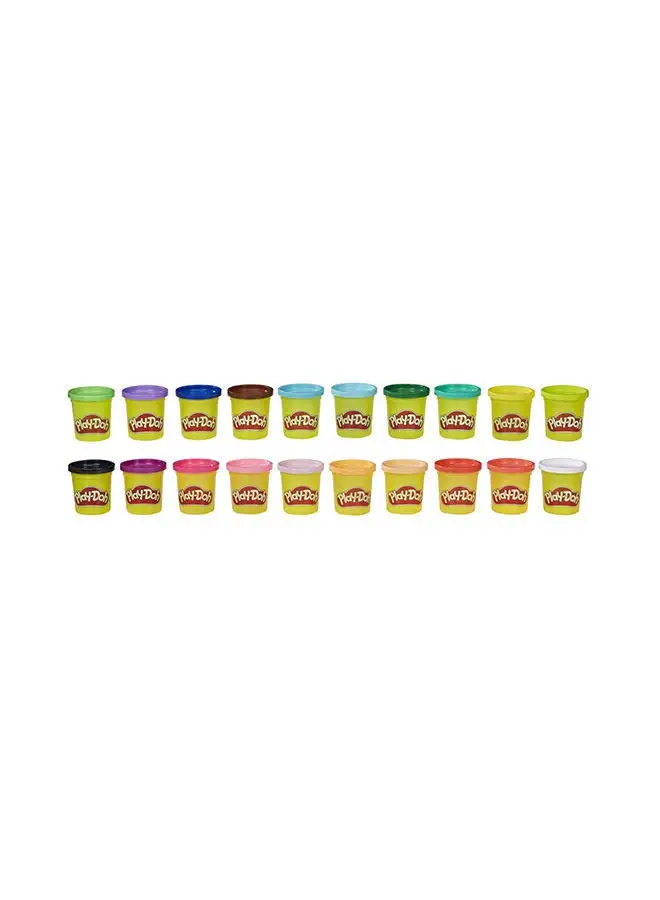 Play-Doh Modeling Compound Fantastic 40-Pack of 20 Assorted Colors for Kids 2 Years and Up, Bulk 3-Ounce Cans, Non-Toxic