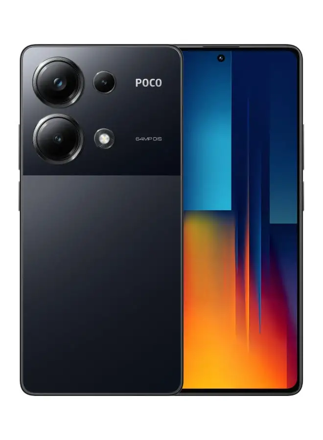 هاتف Xiaomi POCO M6 Pro ثنائي الشريحة باللون الأسود وذاكرة الوصول العشوائي (RAM) سعة 12 جيجابايت وسعة 512 جيجابايت ويدعم تقنية 4G - الإصدار العالمي