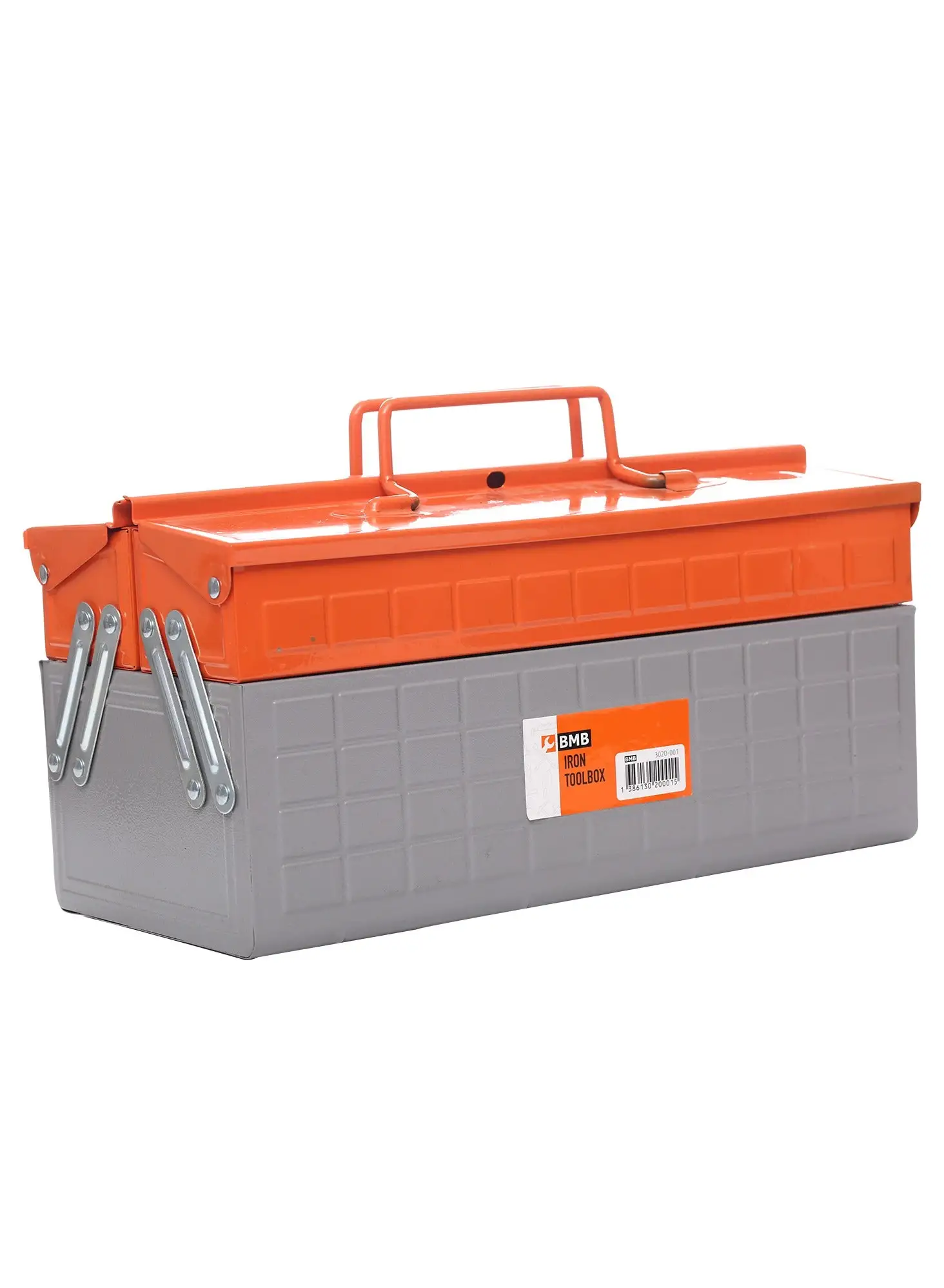 BMB tools Metal Toolbox 14 Inch | Iron Sheet Tool Box Red Metal Household Tool Storage