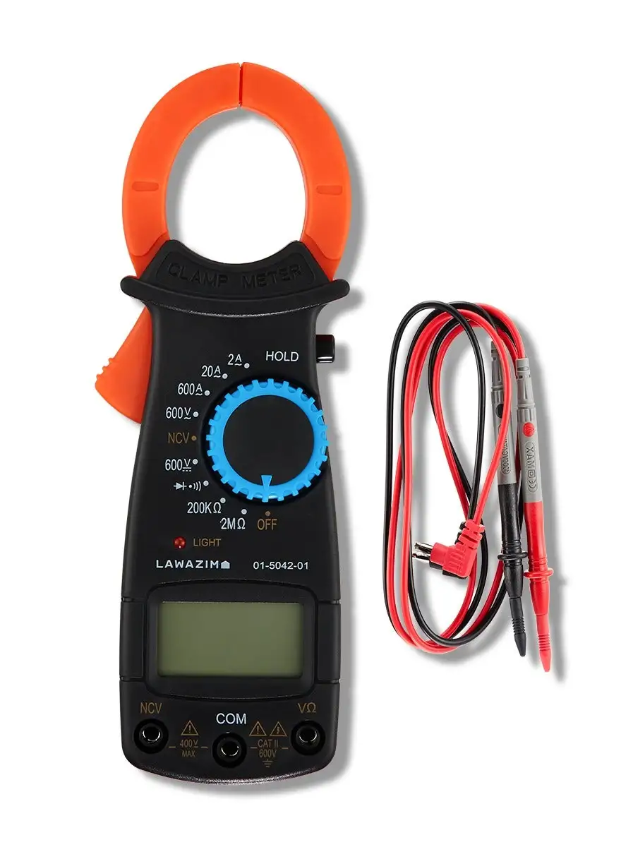 Lwazem Digital Clamp Meter | Counts Amp Voltage Tester Auto-ranging | Measures AC/DC Voltage Current