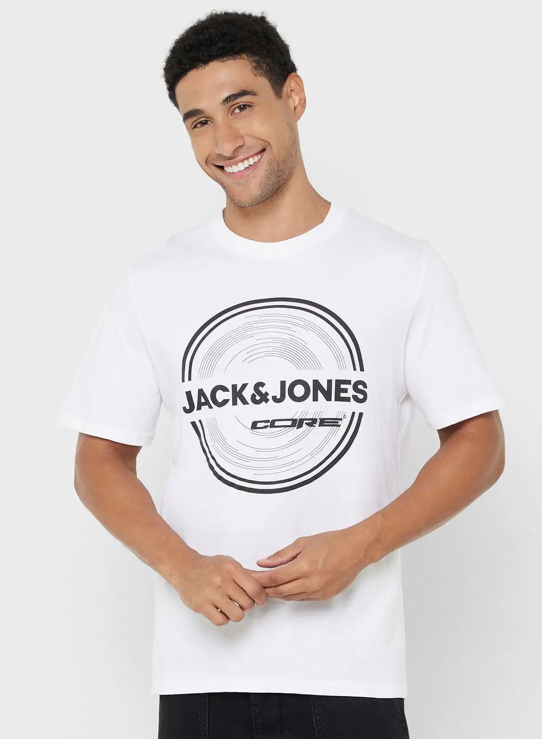 JACK & JONES Logo Print Crew Neck T-Shirt