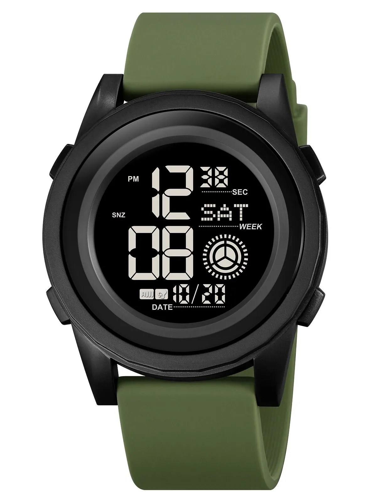 SKMEI Men's Waterproof Digital Watch  Green-Black
