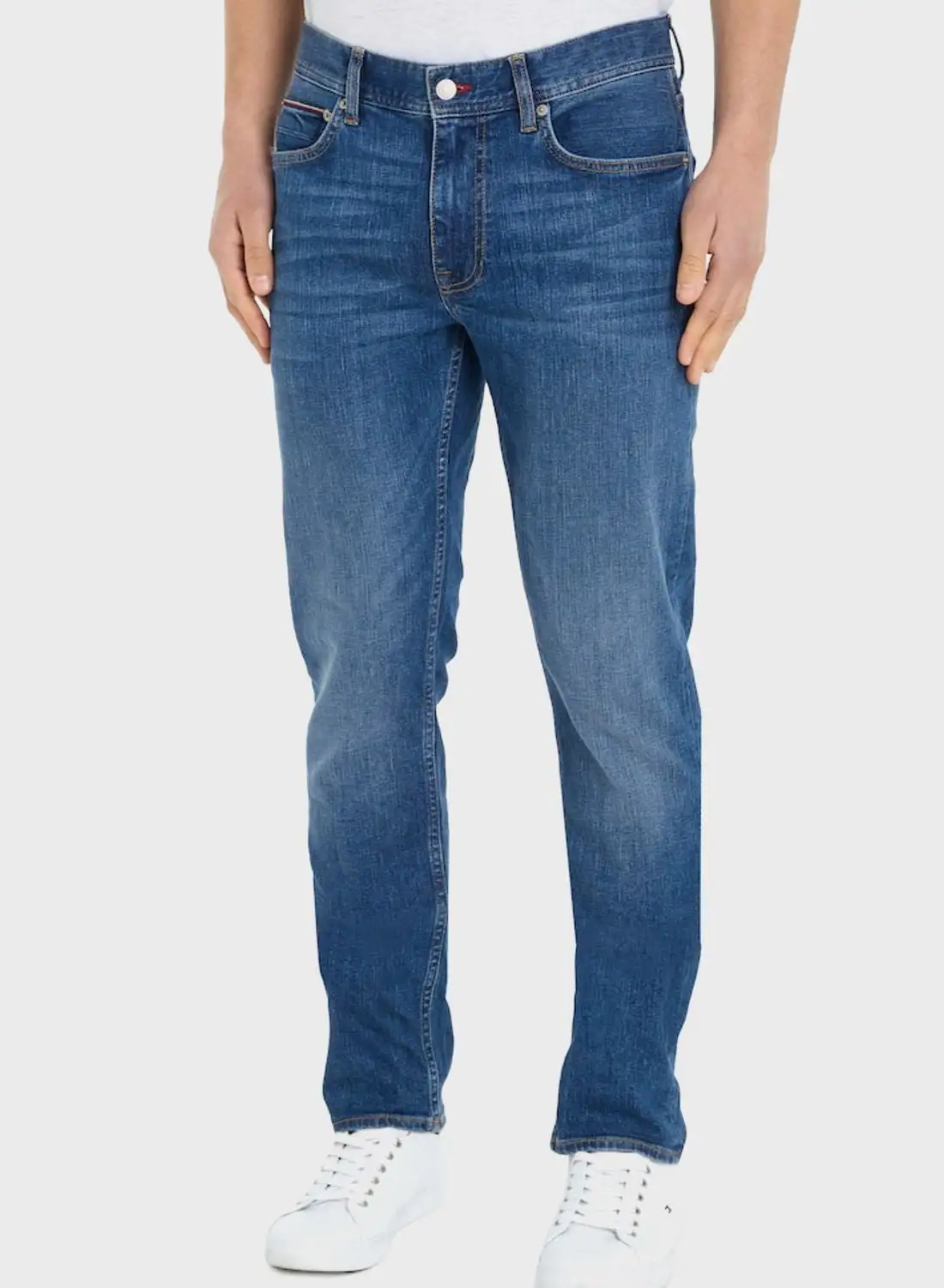 TOMMY HILFIGER Mid Wash Straight Jeans