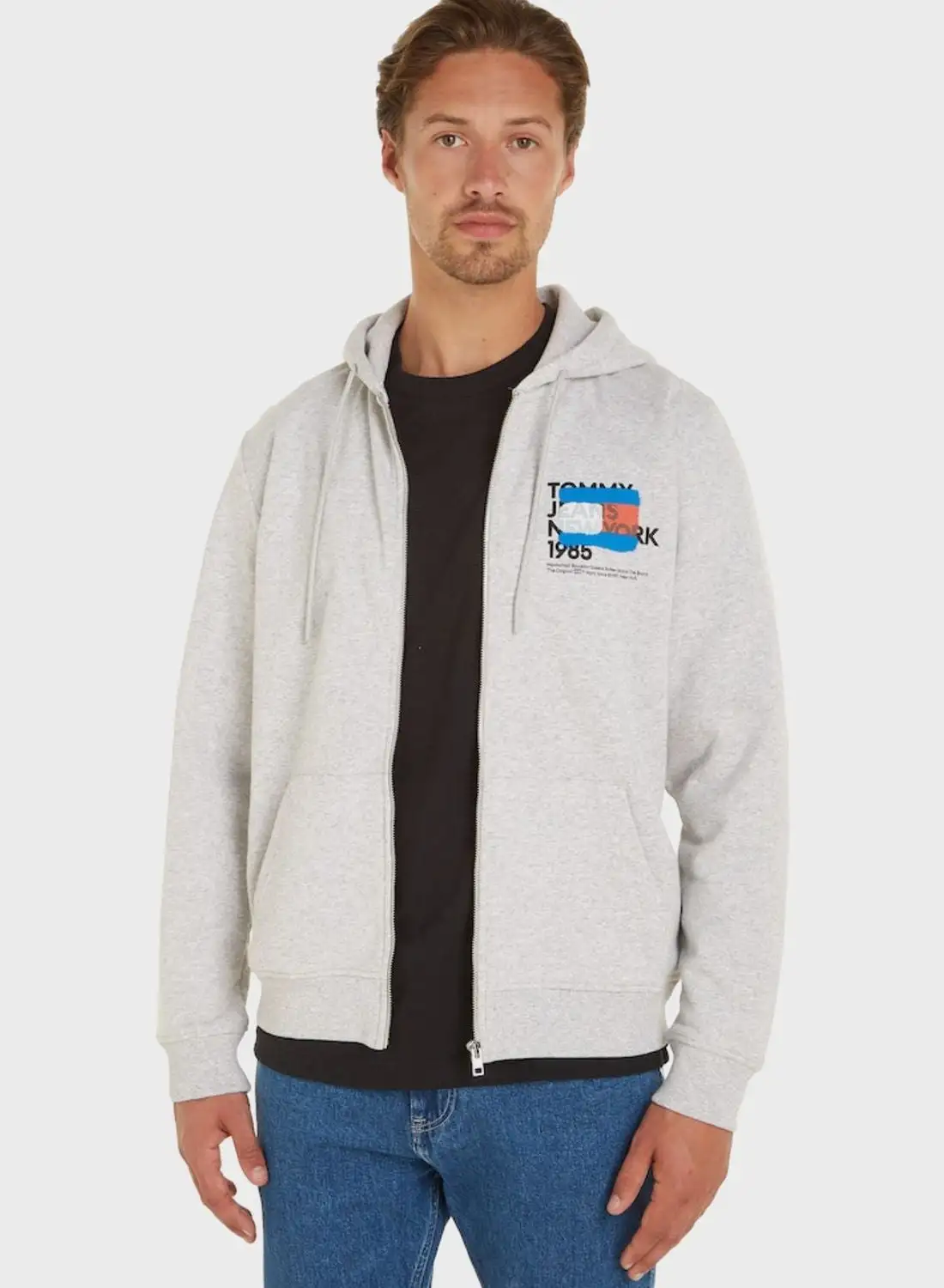 TOMMY JEANS Text Print Hoodie
