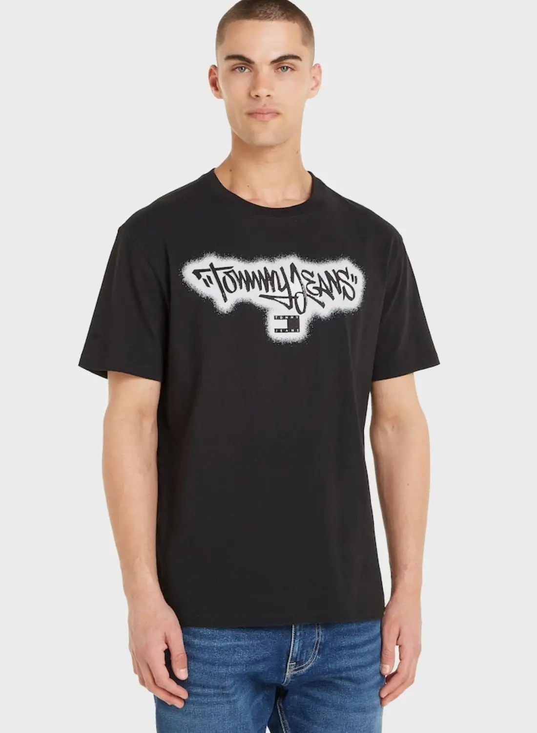 TOMMY JEANS Logo Print Crew Neck T-Shirt