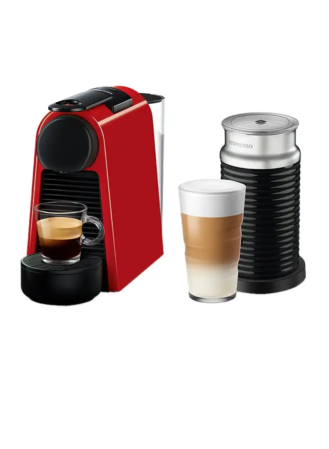 NESPRESSO Nespresso Original Essenza Red, Coffee Machine With Aerocino Milk Frother 0.6 L 220 W D30-ME-RE-NE2+3694BK Red