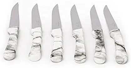 السيف جاليري طقم سكاكين رخام أبيض 6 قطع