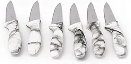 Alsaif Gallery Serrated knife set White Marble 6 pc(s)