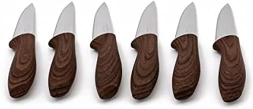 Alsaif Gallery Serrated knife set Brown 6 pc(s)