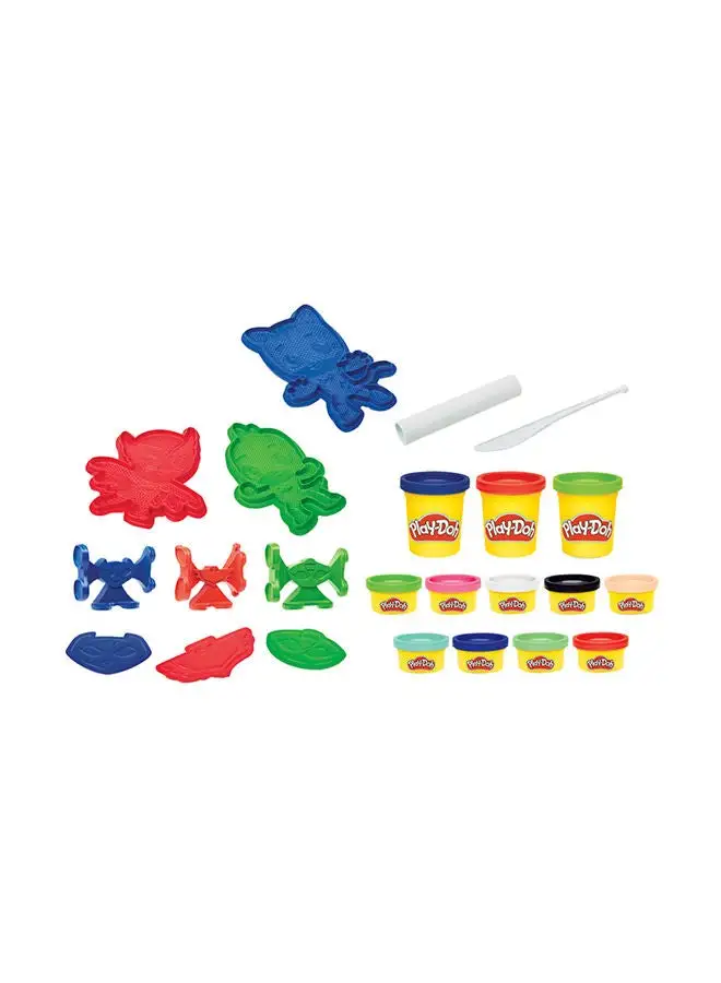 Play-Doh Play-Doh Pj Masks Hero Set Pj Masks Playset With 12 Play-Doh Cans Preschool Toys Superhero Toys Pj Masks Toys For 3 Year Old Boys And Girls And Up