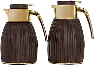 Alsaif Gallery Eva Gold Thermos Set with Golden Hand 2 Pieces