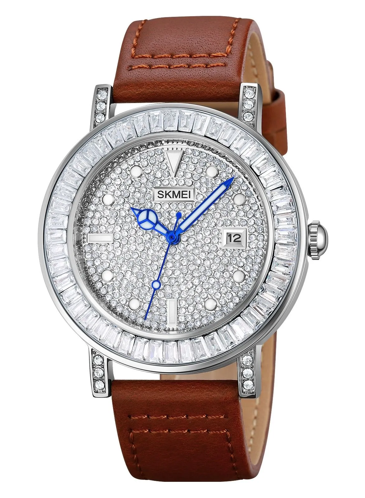 SKMEI Men's Water Resistant quartz Wrist watch 1953 Brown