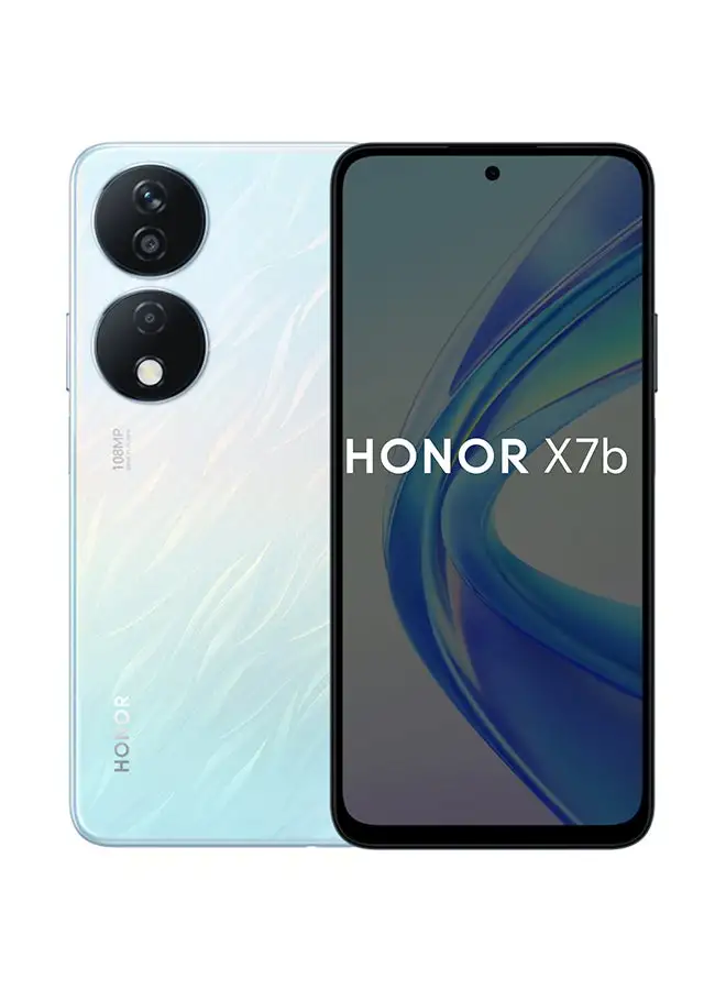 هاتف Honor X7b ثنائي الشريحة بلون فضي متدفق وذاكرة سعة 8 جيجابايت وذاكرة داخلية 256 جيجابايت يدعم تقنية 4G LTE - إصدار الشرق الأوسط