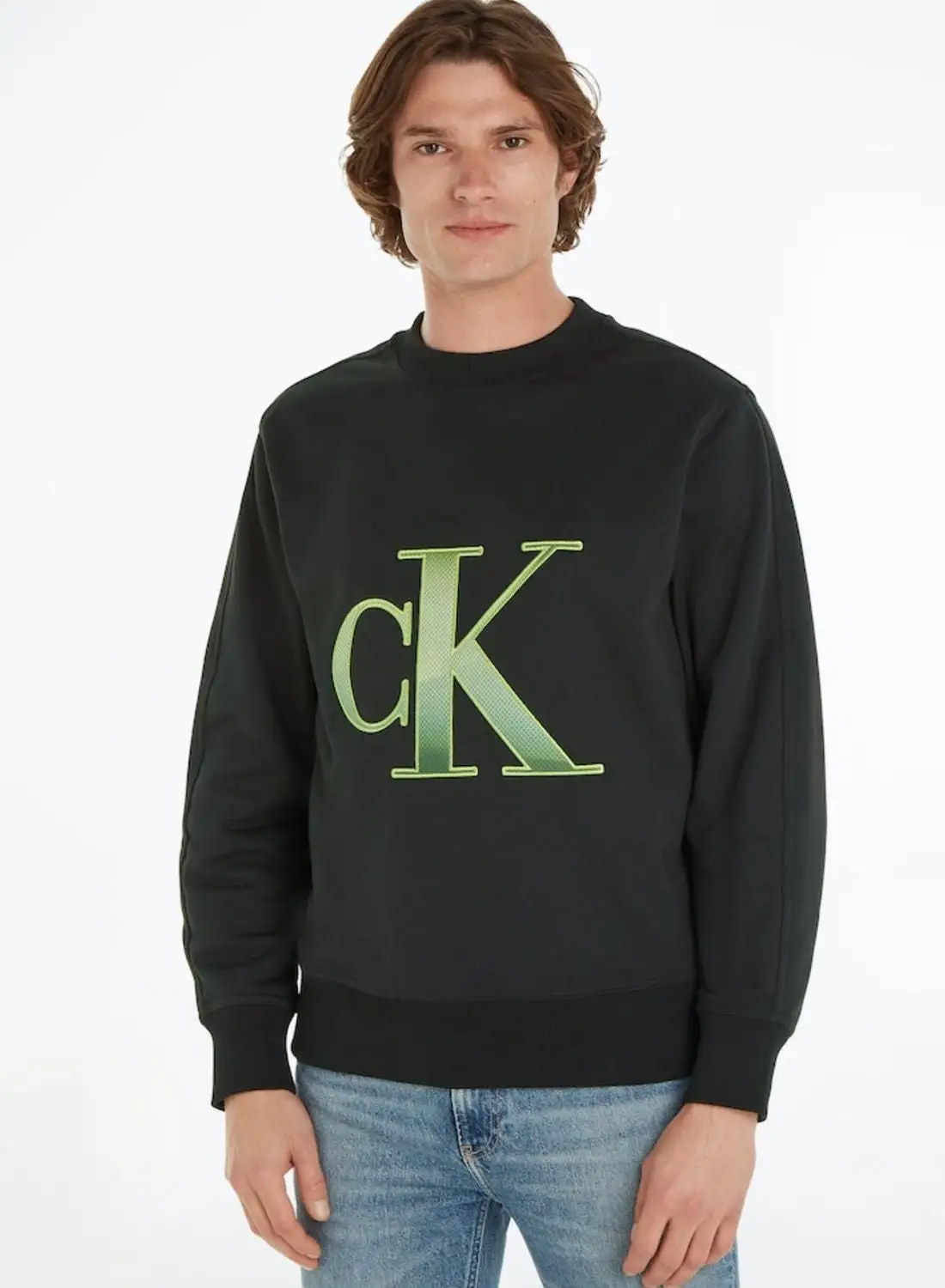 Calvin Klein Jeans Mono Logo Crew Neck Sweatshirt
