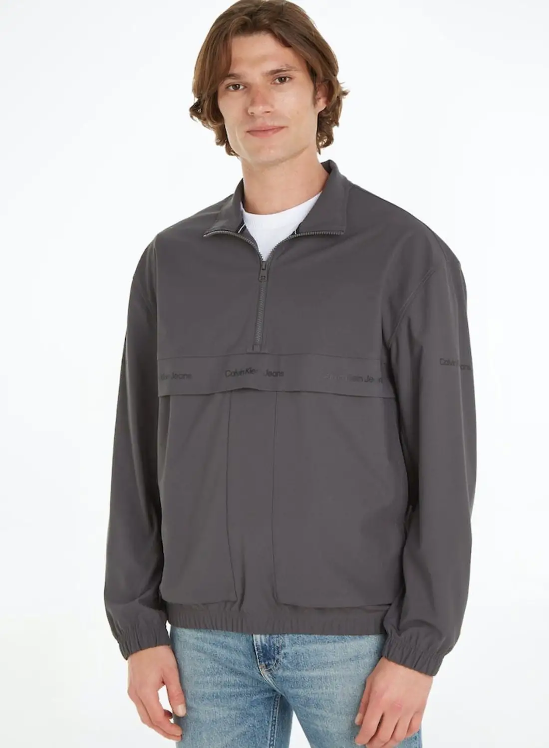 Calvin Klein Jeans Logo Half Zip Sweatshirt