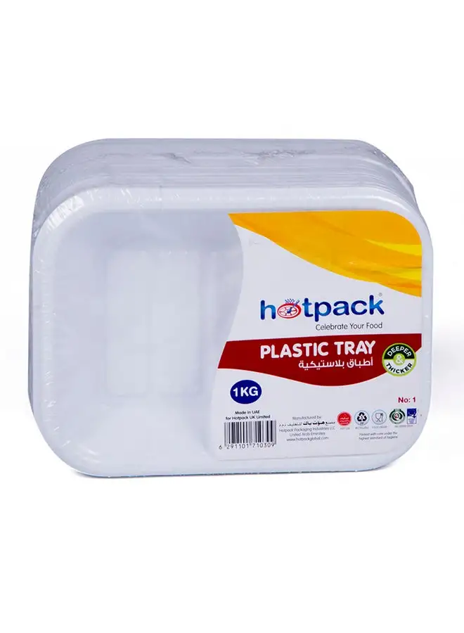 Hotpack Hotpack Plastic Rectangular Tray-No.1 1Kg