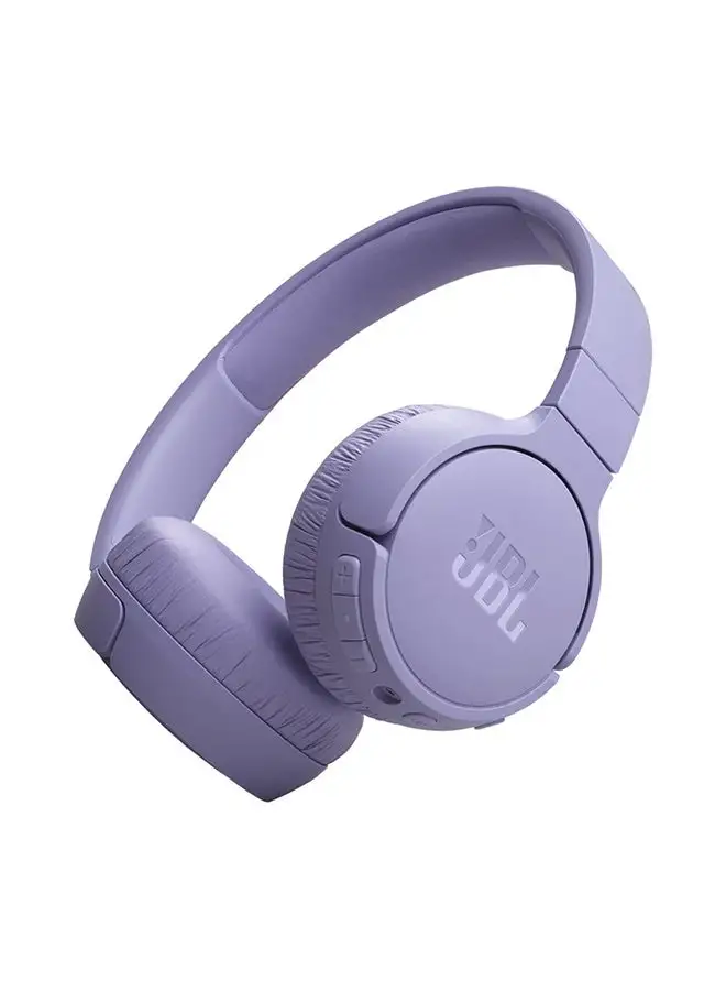 JBL Tune 670 Adaptive Noice Cancelling Wireless On Ear Headphones Pure Bass Sound 70H Battery With Smart Ambient Bluetooth Purple