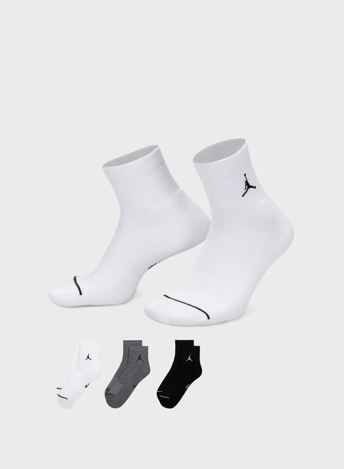 JORDAN 3 Pack Jordan Everyday Cushioned Socks