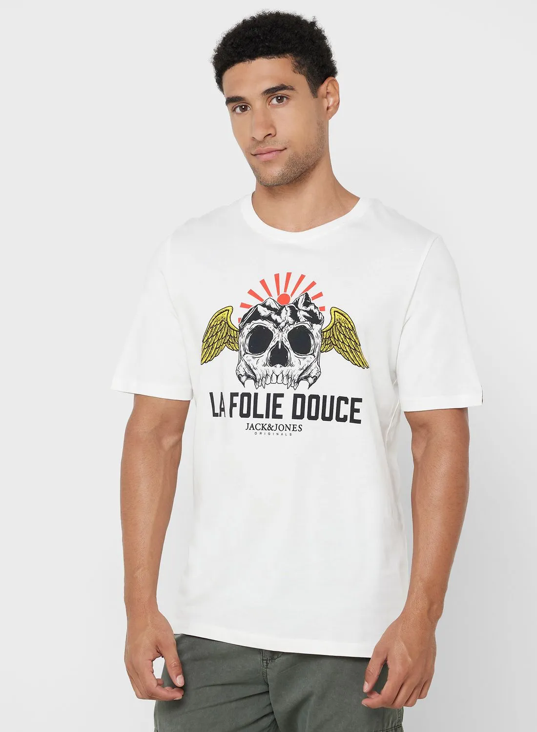 JACK & JONES Skull Crew Neck T-Shirt