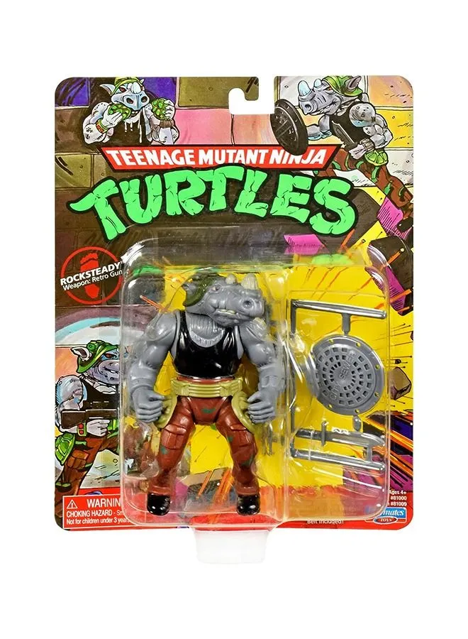 Teenage Mutant Ninja Turtles Teenage Mutant Ninja Turtles: 4” Original Classic Rocksteady Basic Figure