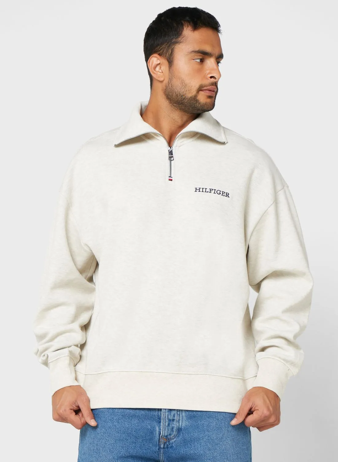 TOMMY HILFIGER Logo Zip Through Sweatshirt