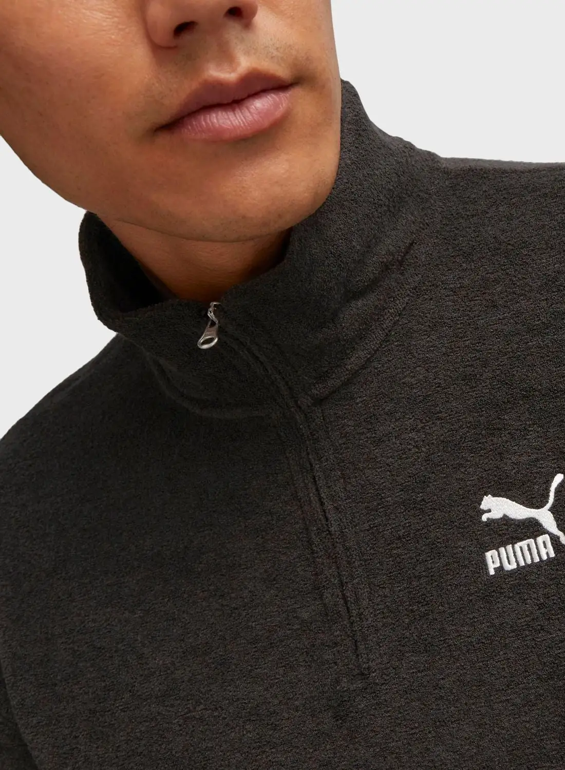 PUMA Classics Fleece Half Zip Through Pullover