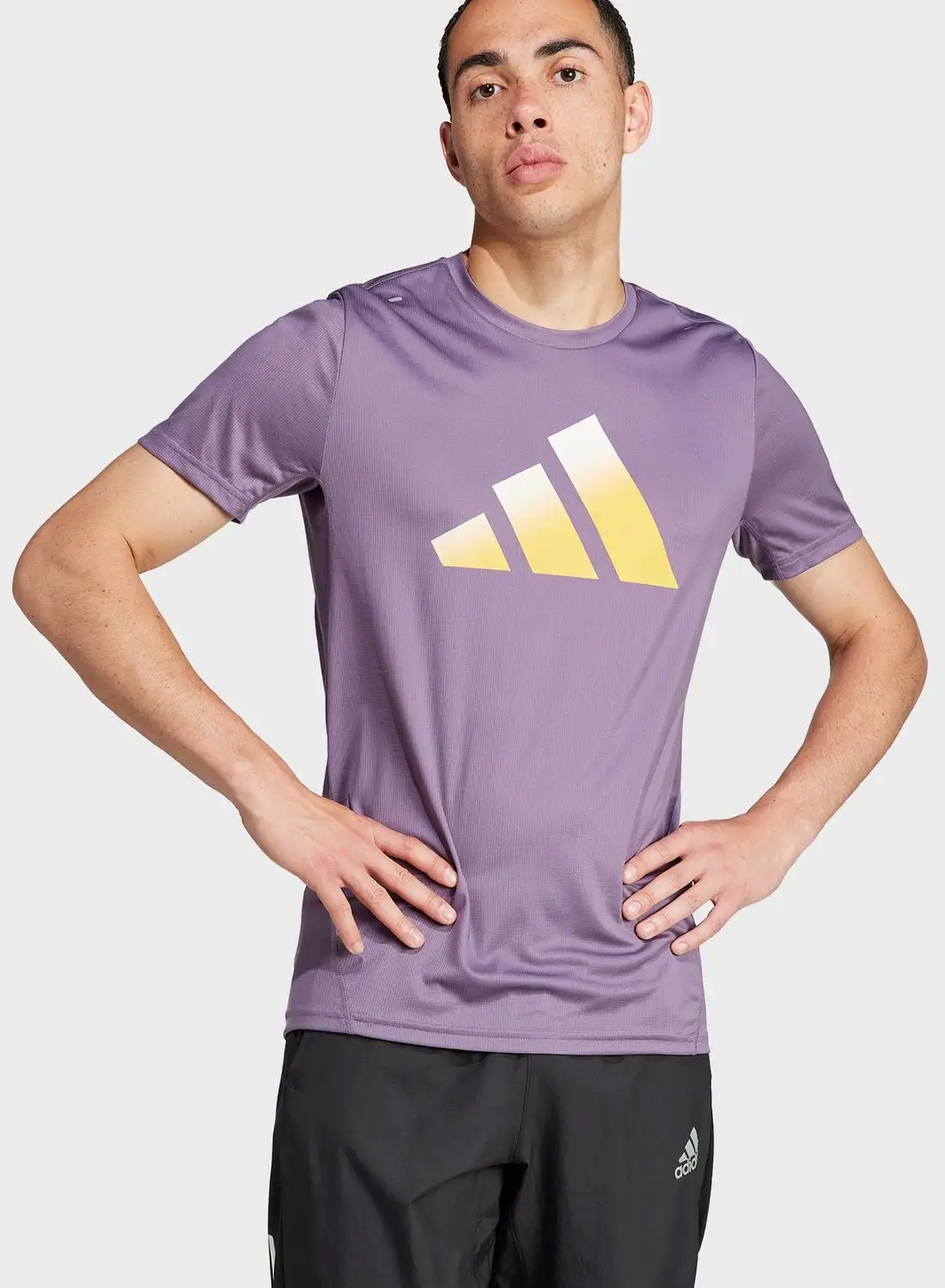 Adidas Run Icons 3 Bar Logo T-Shirt