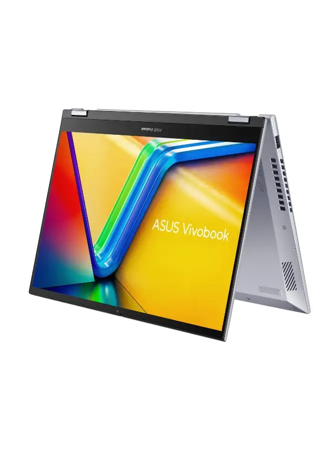 ASUS Vivobook S 14 Flip Laptop With 14-inch (1920x1200) Touch Display, Core i7-12700H Processor/16GB RAM/1TB SSD/Windows 11/Intel UHD Graphics/ English/Arabic Transparent Silver