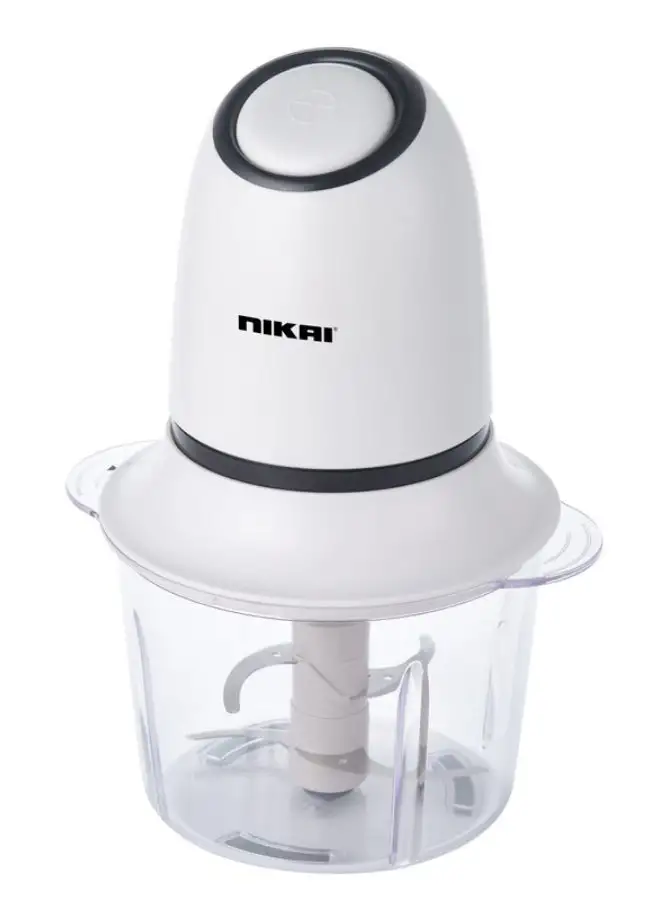 NIKAI Chopper With Unbreakable PC Bowl Double Stainless Steel Blades 1.2 L 300 W NC194P White
