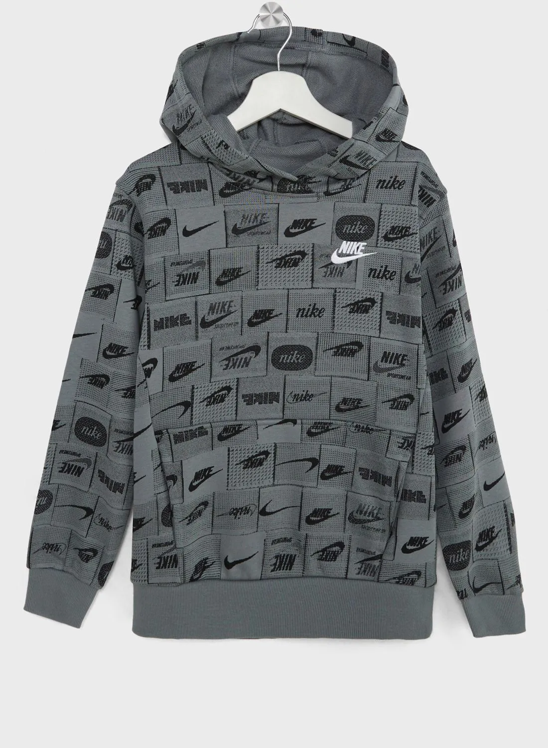 Nike Youth Nsw Club All Over Printed Hoodie