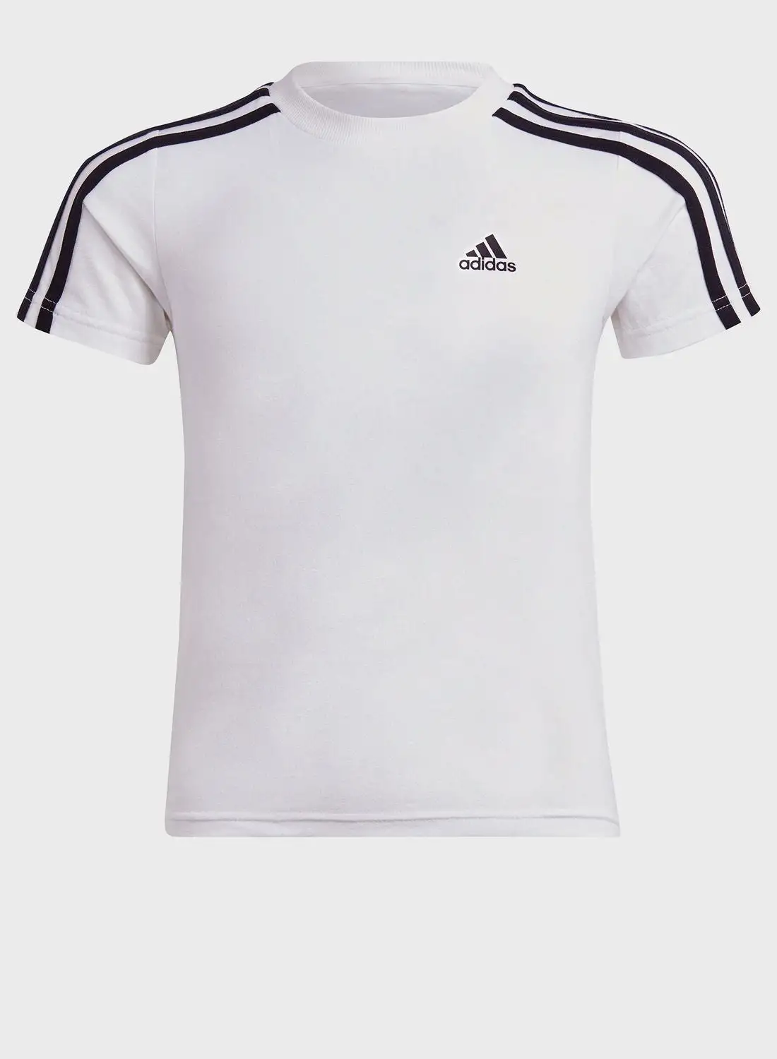 Adidas Little Kids 3 Stripes Cotton T-Shirt