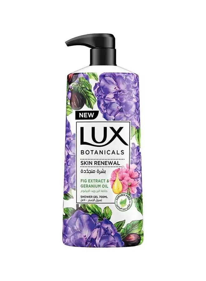 Lux Botanicals Perfumed Body Wash for Skin Renewal with Fig Extract And Geranium Oil White 700ml
