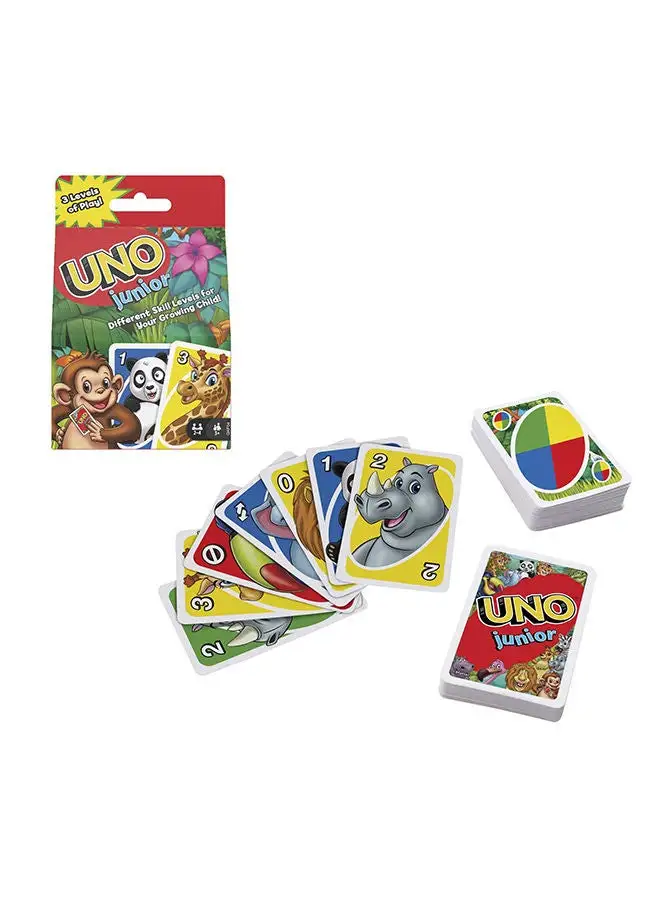 لعبة بطاقات UNO Junior للأطفال بعمر 3 سنوات فما فوق