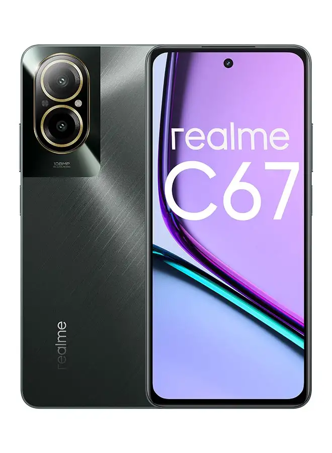 Realme C67 ثنائي الشريحة بلاك روك، 8 جيجابايت رام، 256 جيجابايت، 4G - إصدار الشرق الأوسط