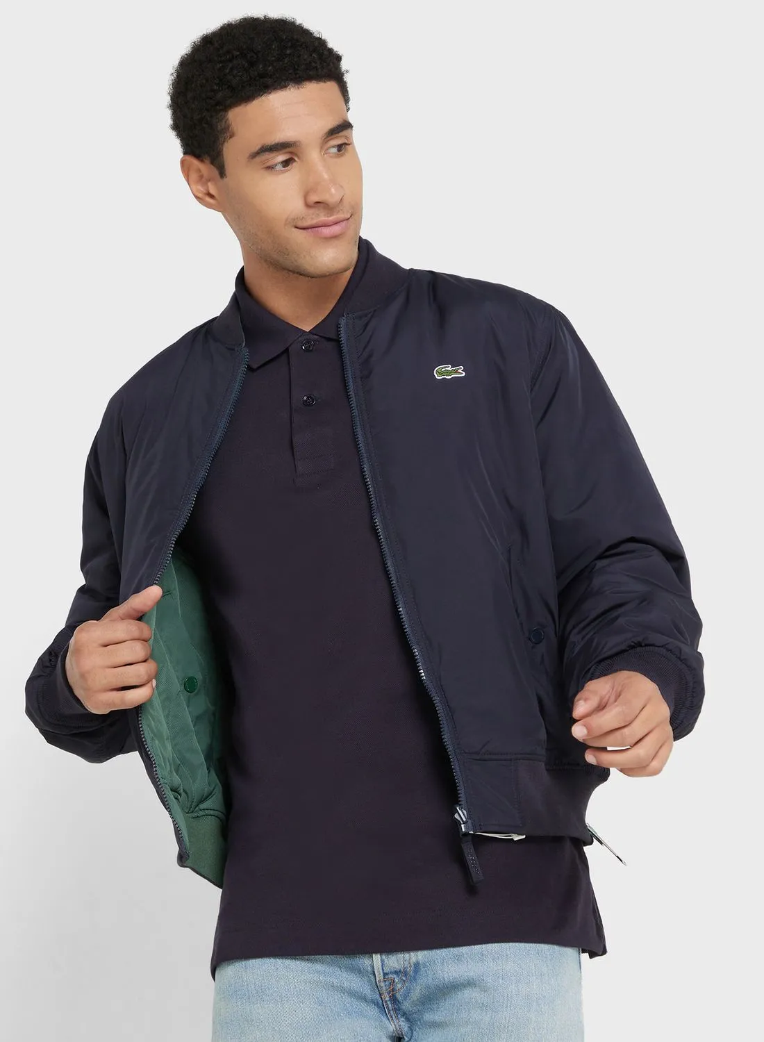 LACOSTE Logo Zip Through Jacket