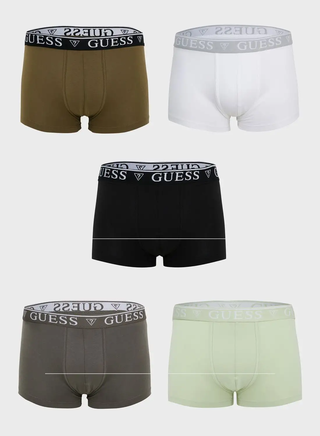 GUESS 3 Pack Logo Band Trunks