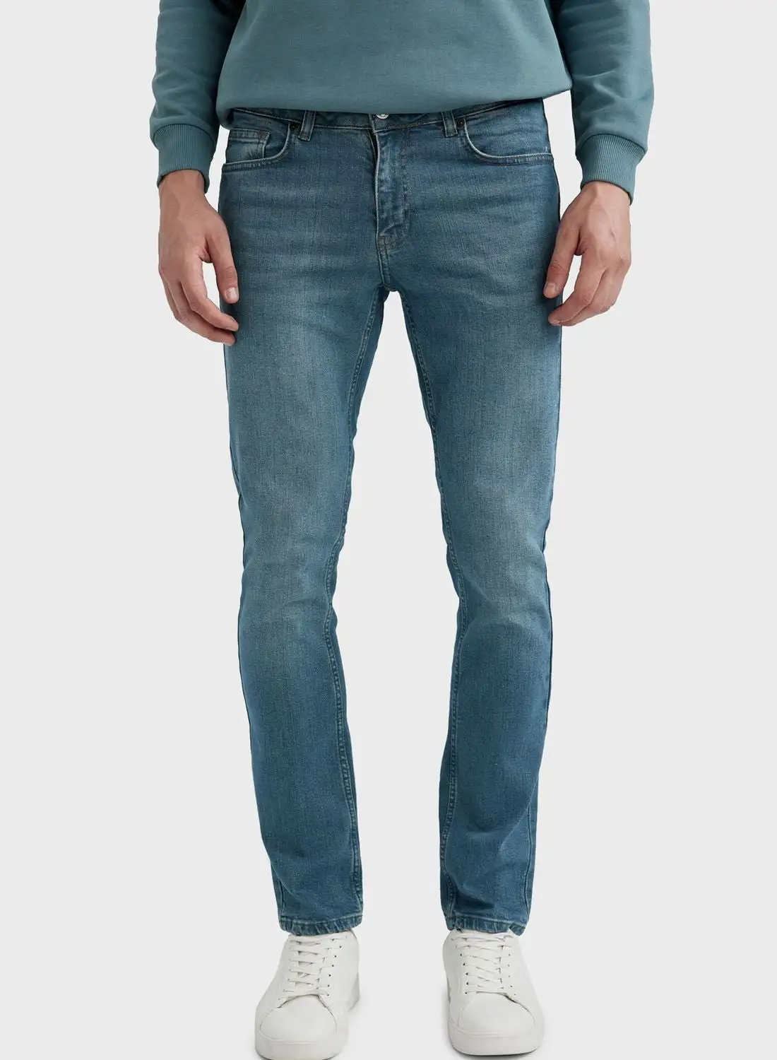 DeFacto Mid Wash Slim Fit Jeans
