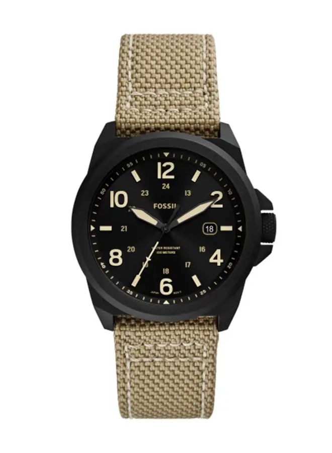 FOSSIL Men Analog Round Shape Leather Wrist Watch FS5917 - 40 Mm