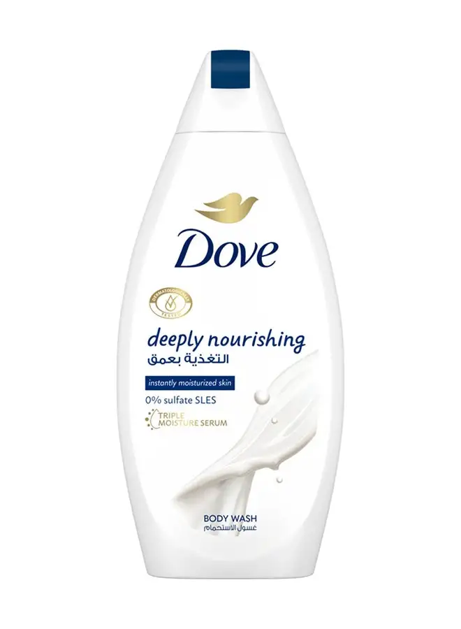 Dove Deeply Nourishing Body Wash For Instant Soothing With No Sulfates Or Parabens 500ml