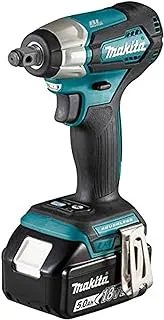 MAKITA Cordless Impact Wrench, 18V, Bl, 210 N.M, With 2 Batteries & 1 Charger - Dtw181Rtj