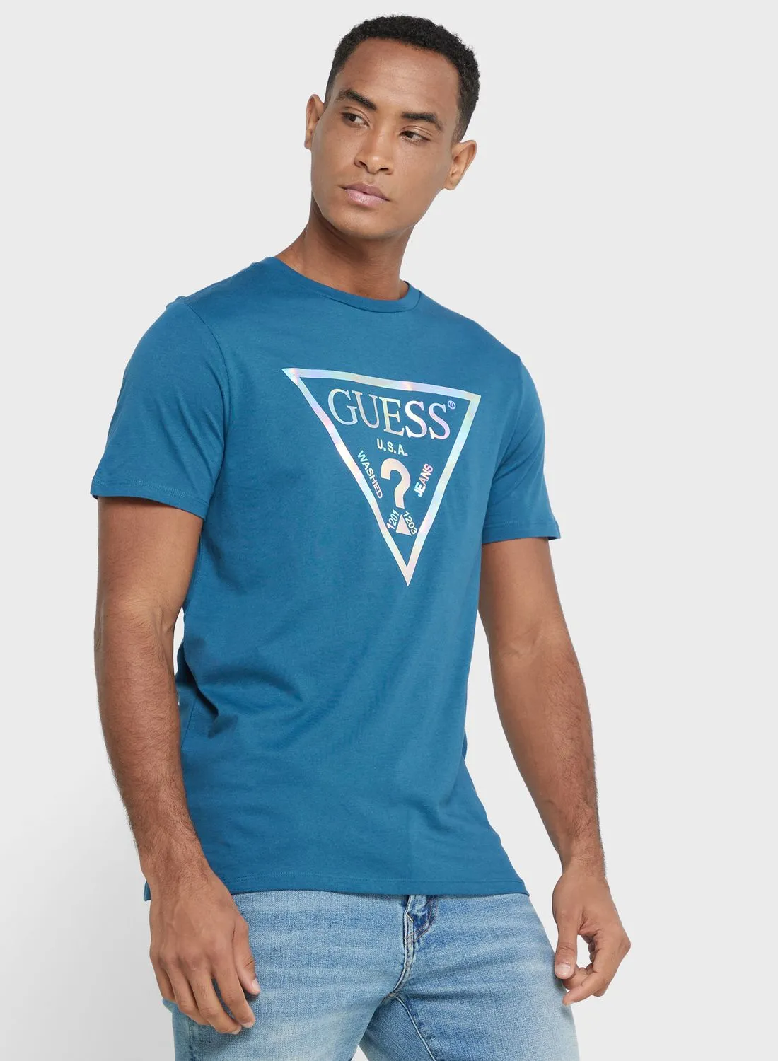 GUESS Graphic Crew Neck T-Shirt