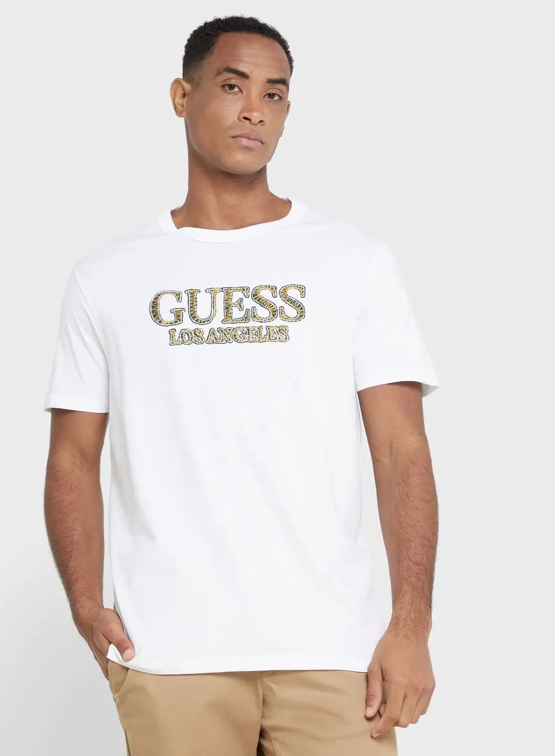 GUESS Logo Crew Neck T-Shirt