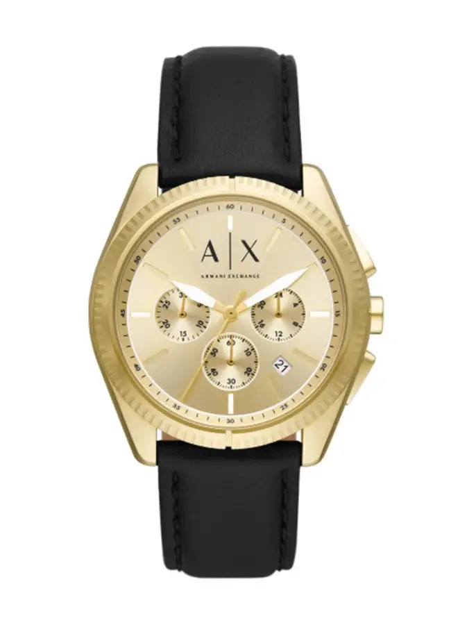 أرماني إكستشينج ساعة يد جلدية دائرية الشكل للرجال AX2861 - 43 ملم
