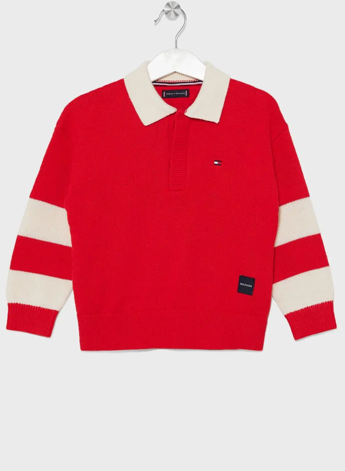 TOMMY HILFIGER Kids Color Block Rugby Sweater